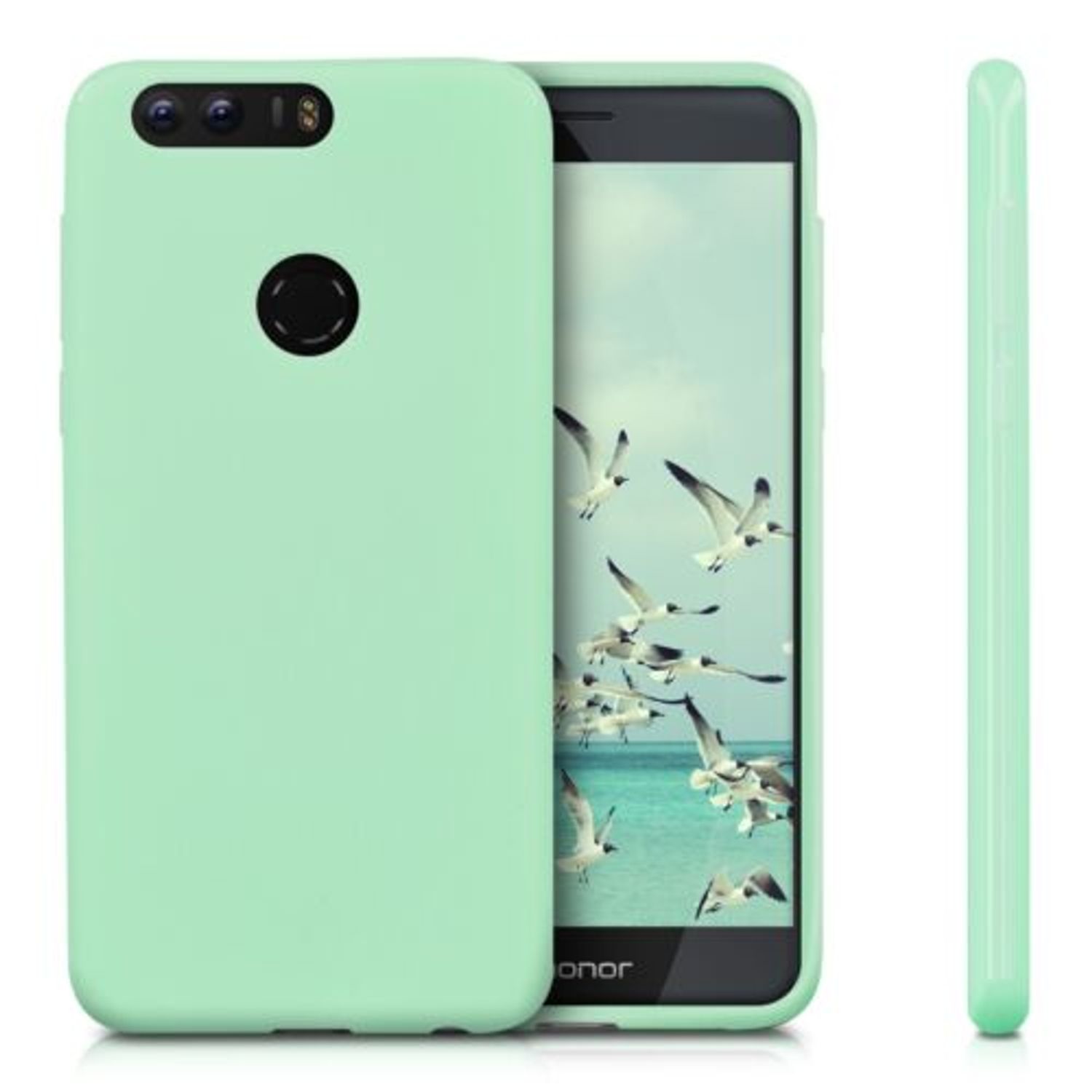 Husa pentru Huawei Honor 8, Silicon, Verde, 39793.07 fotografia produsului View 2 L