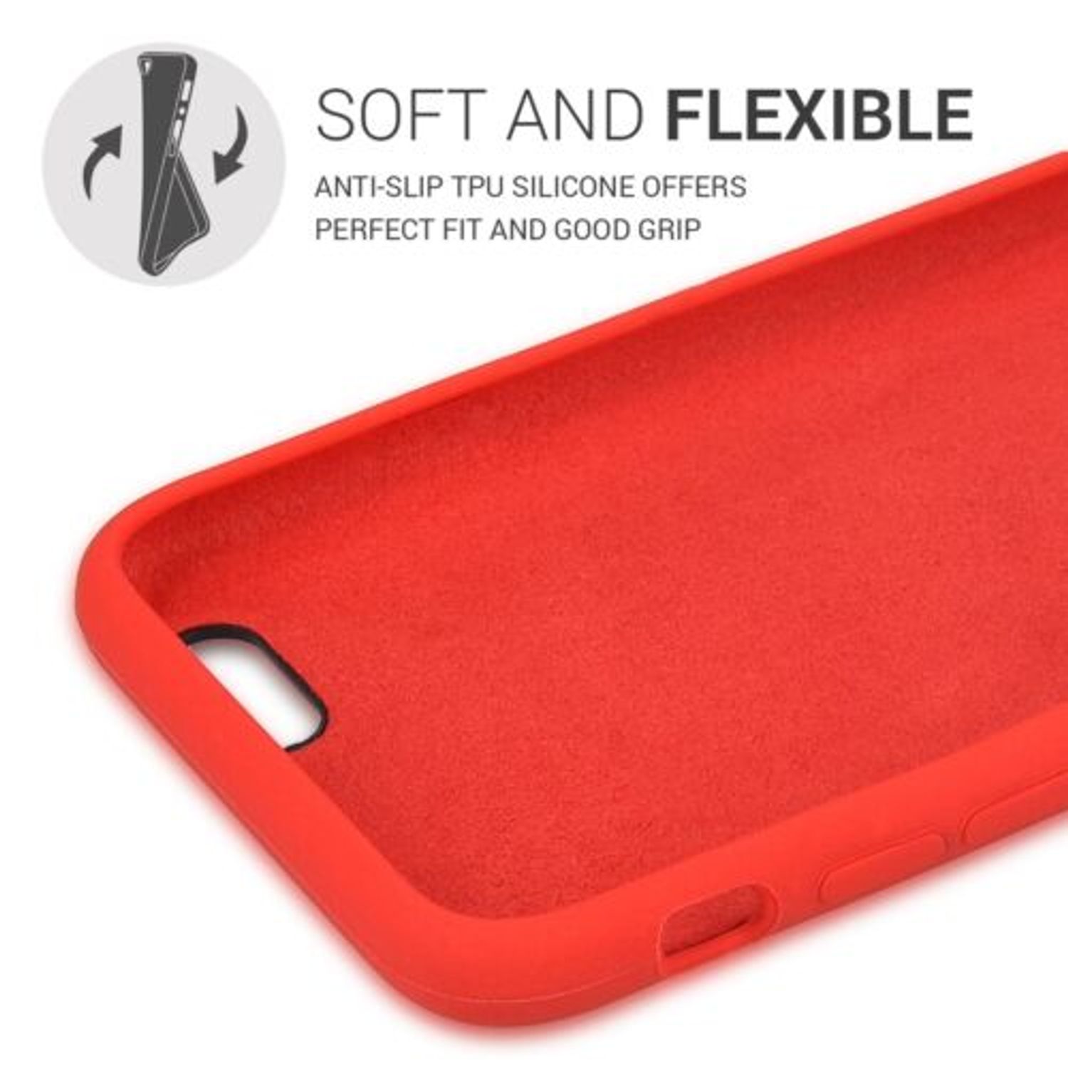Husa pentru Apple iPhone 6/iPhone 6s, Silicon, Rosu, 40223.09 fotografia produsului View 5 L