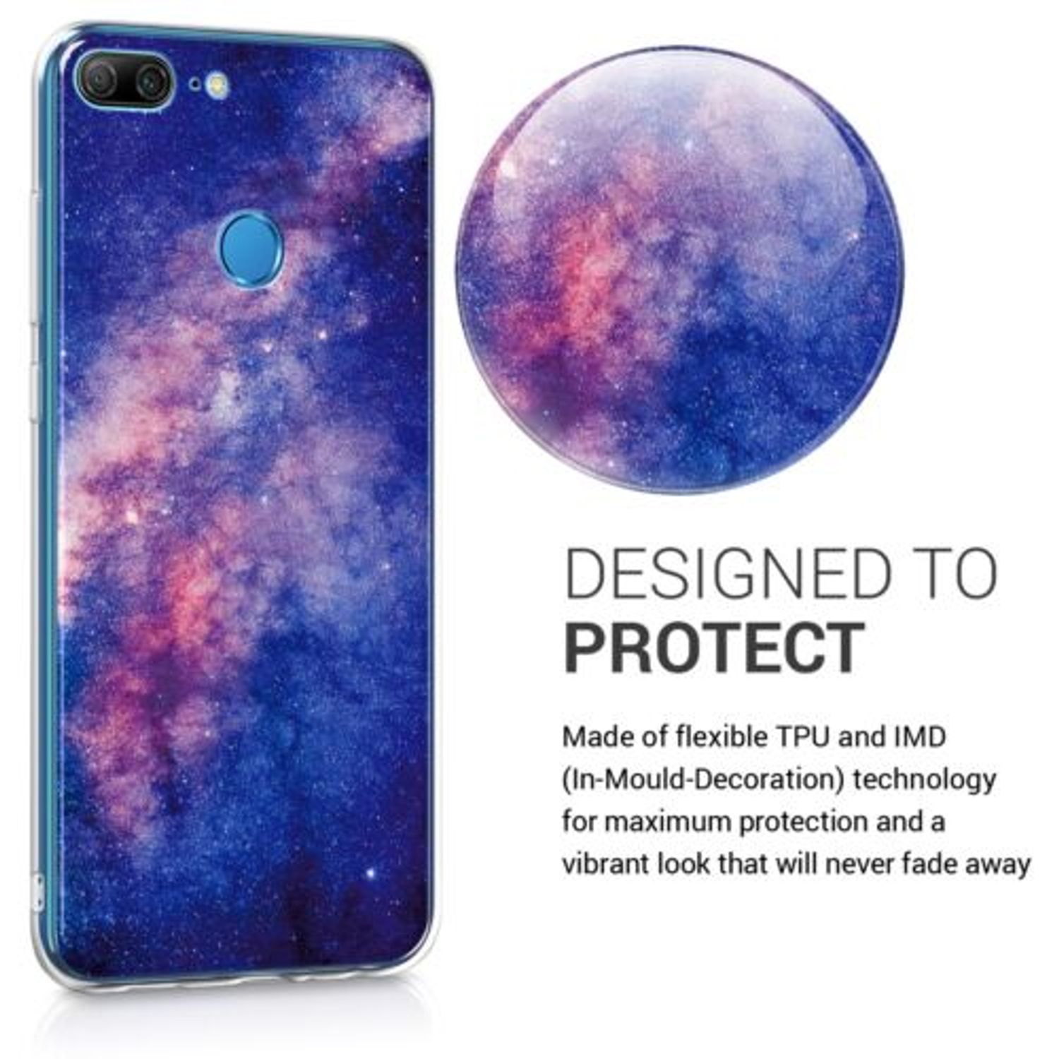 Husa pentru Huawei Honor 9 Lite, Silicon, Albastru, 48935.03 fotografia produsului View 3 L