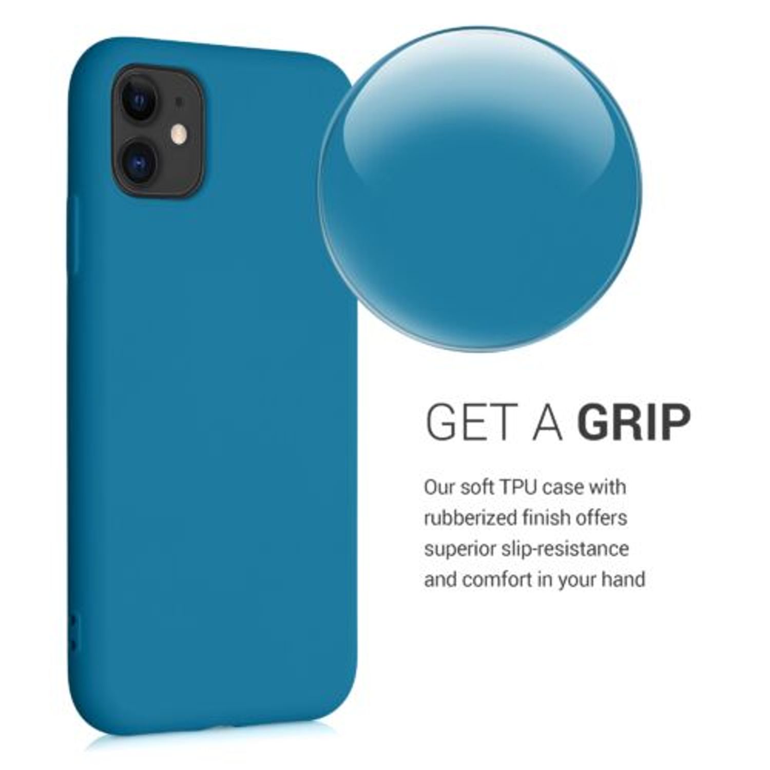 Husa pentru iPhone 11, Silicon, Albastru, 50791.224 fotografia produsului View 5 L