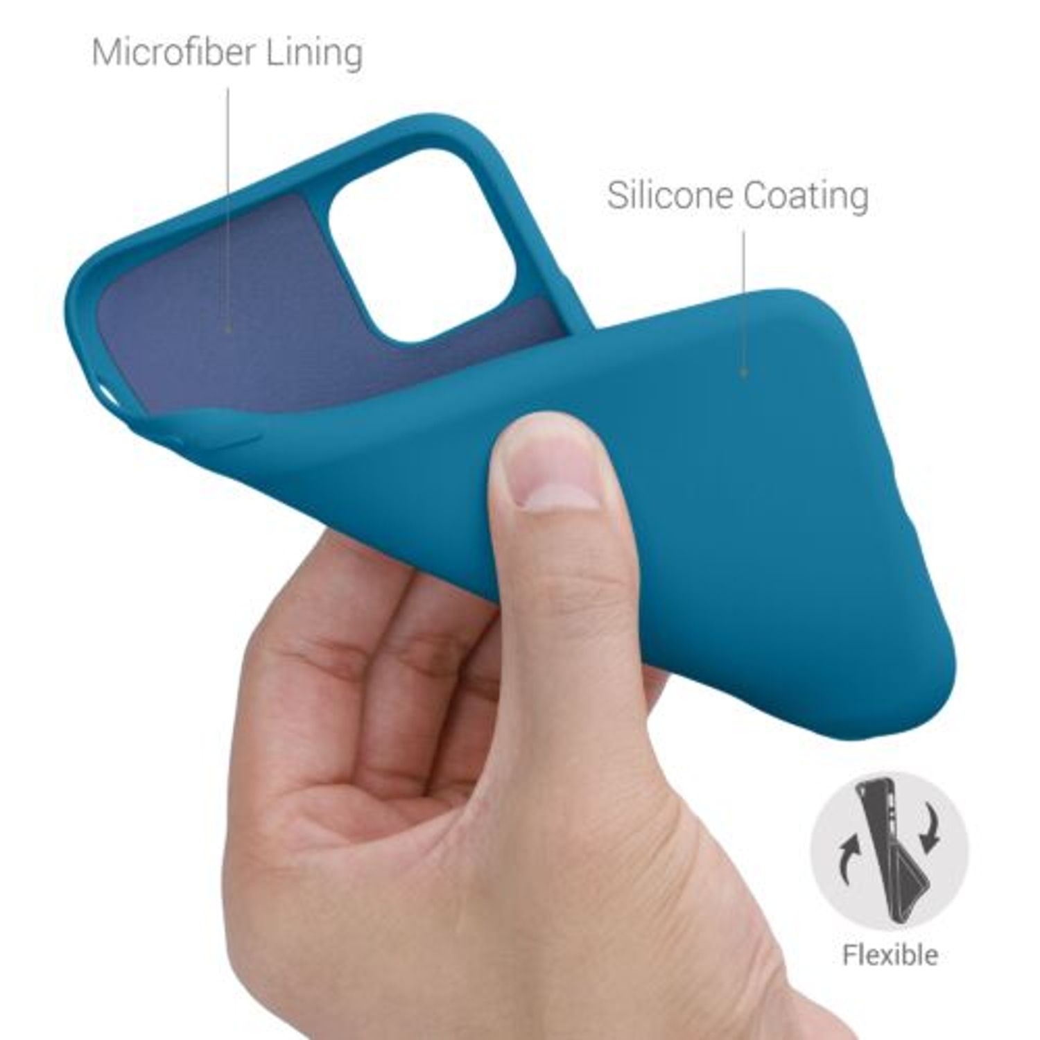 Husa pentru iPhone 11, Silicon, Albastru, 50791.224 fotografia produsului View 4 L