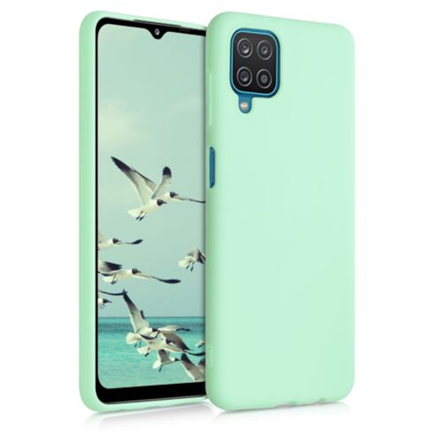 Husa pentru Samsung Galaxy A12, Silicon, Verde, 54048.50 fotografia produsului