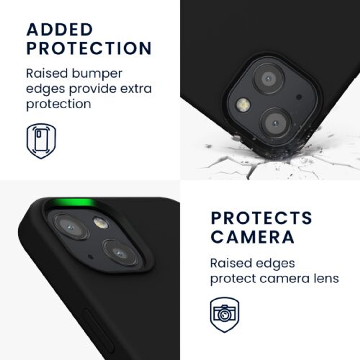 Husa pentru iPhone 13, Silicon, Negru, 55878.01 fotografia produsului View 4 L