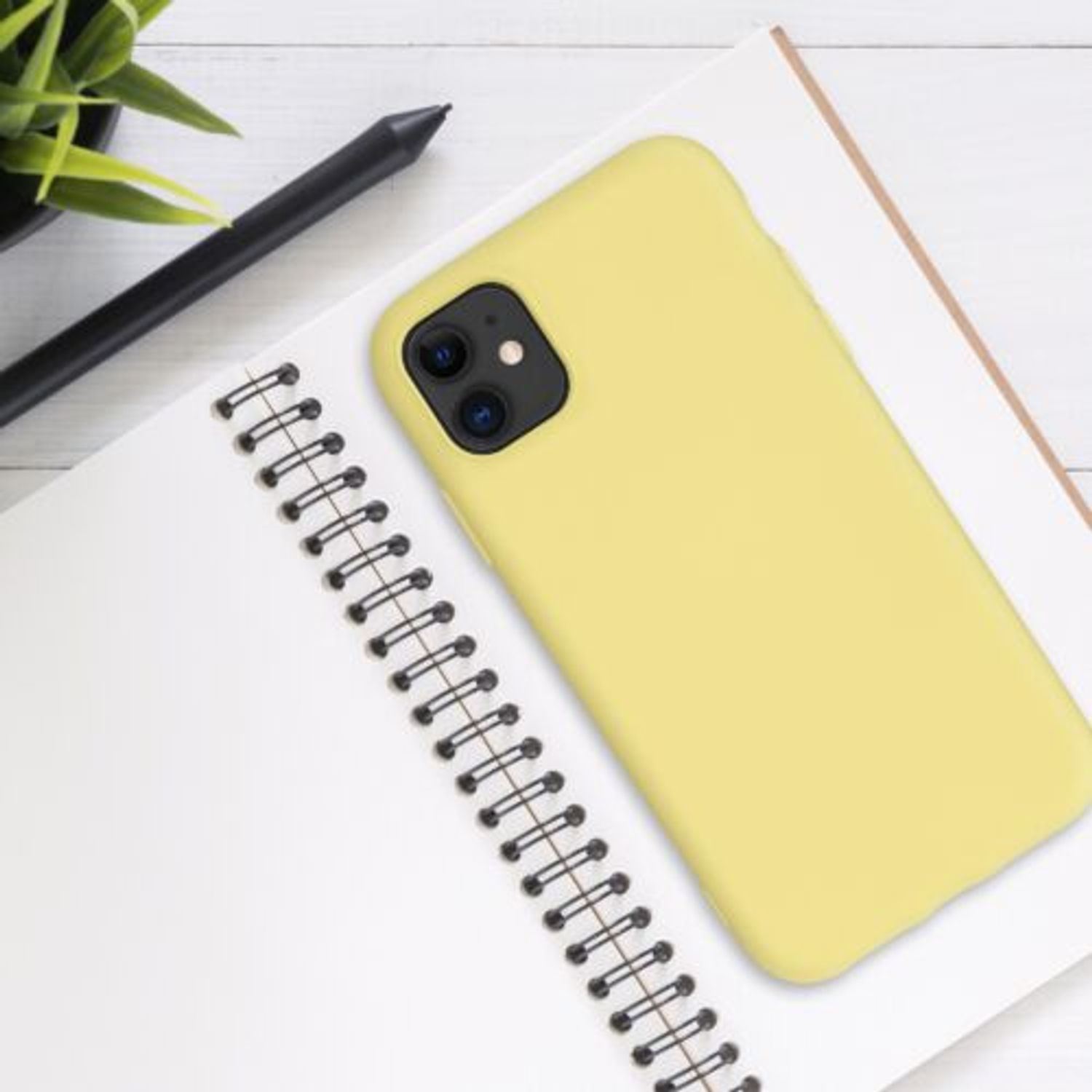 Husa pentru iPhone 11, Silicon, Galben, 50791.216 fotografia produsului View 3 L