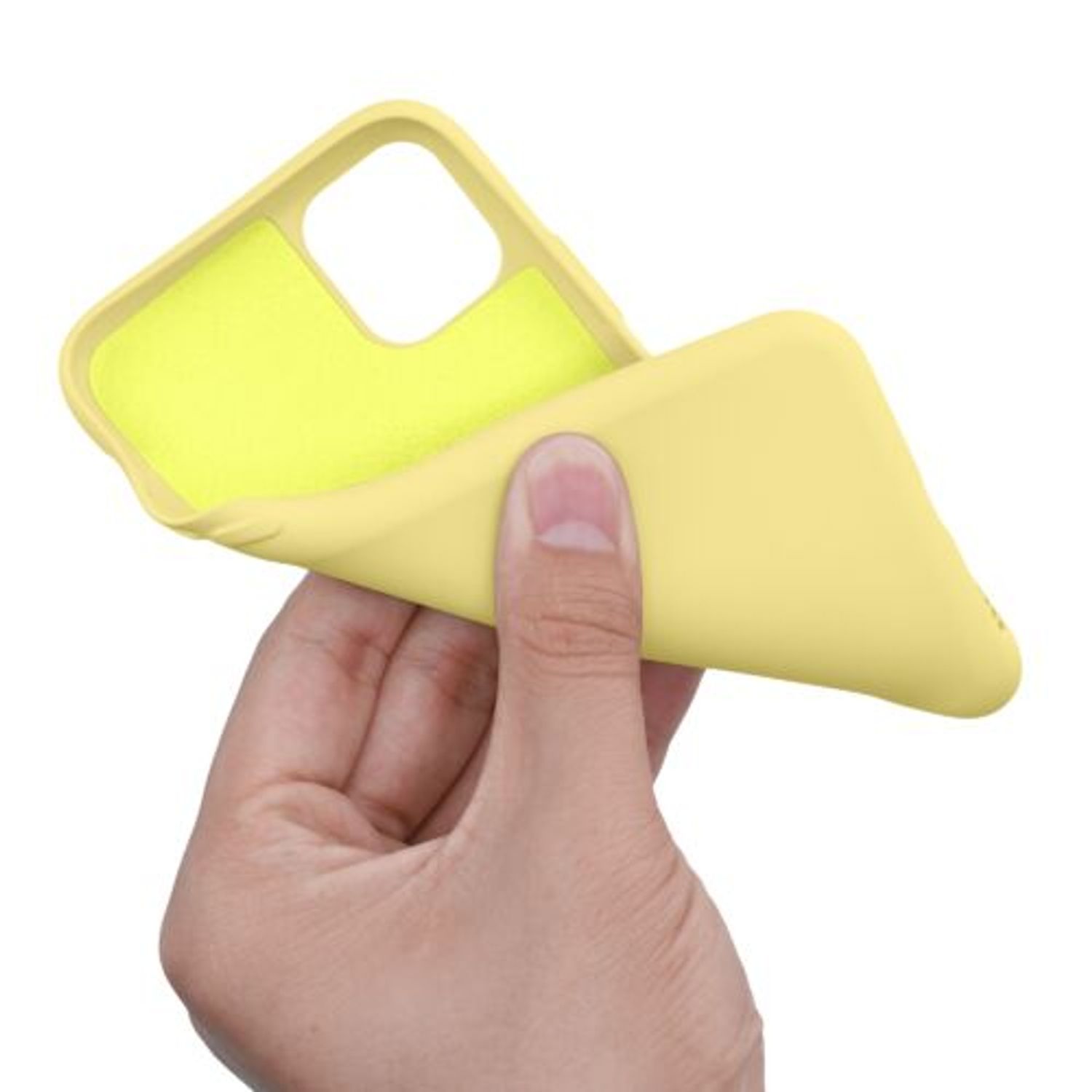 Husa pentru iPhone 11, Silicon, Galben, 50791.216 fotografia produsului View 9 L