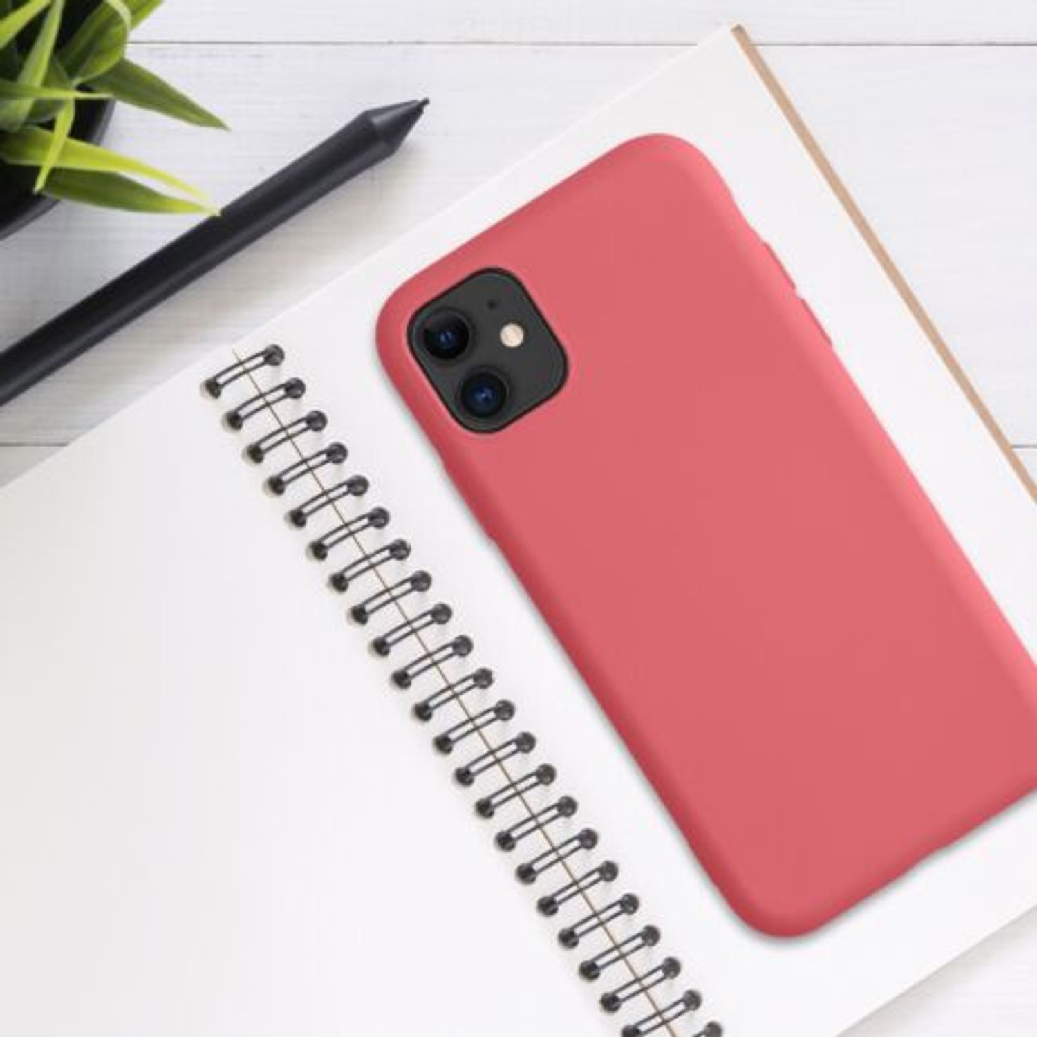 Husa pentru iPhone 11, Silicon, Roz, 50791.219 fotografia produsului View 3 L