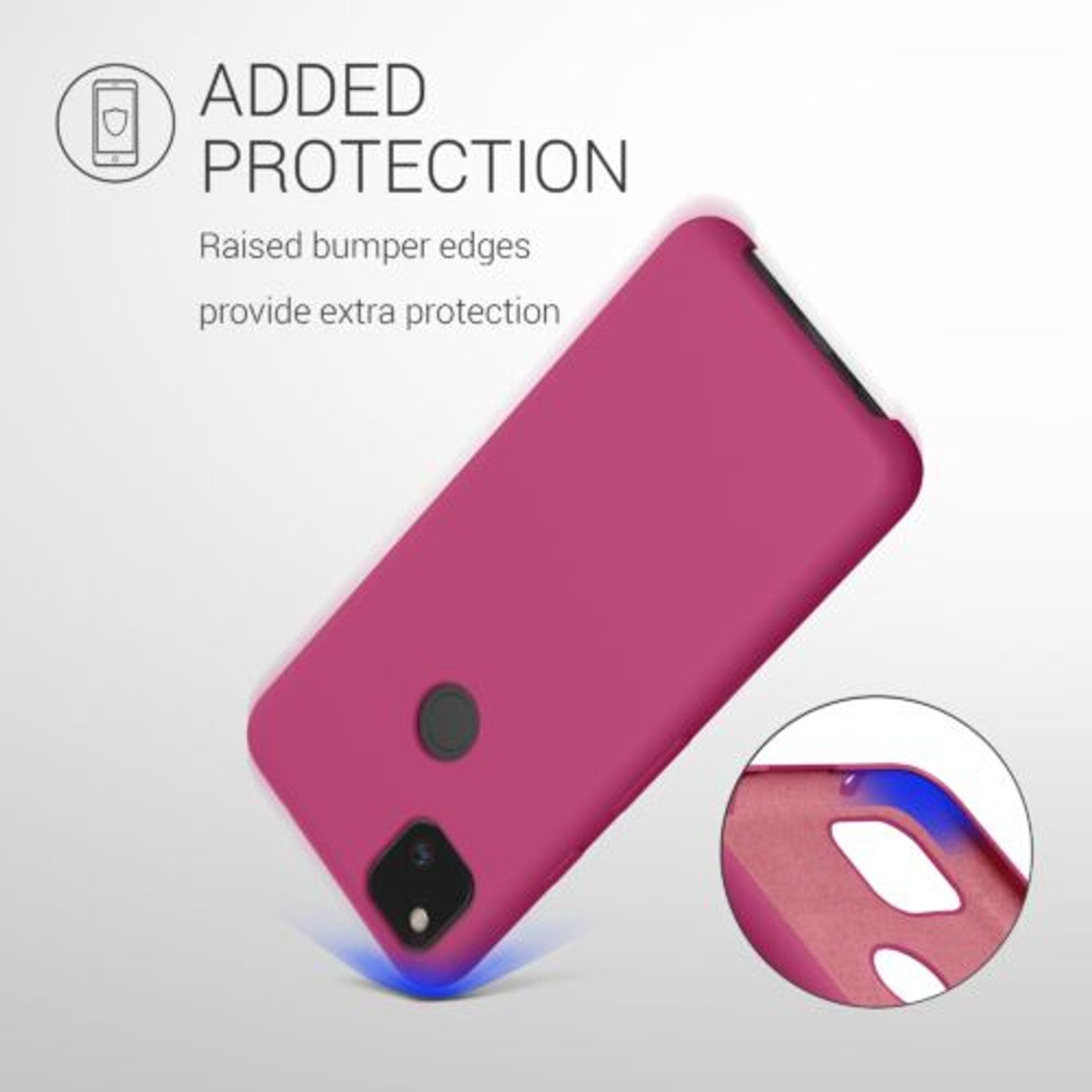 Husa pentru Google Pixel 4a, Silicon, Roz, 52549.213 fotografia produsului View 6 L