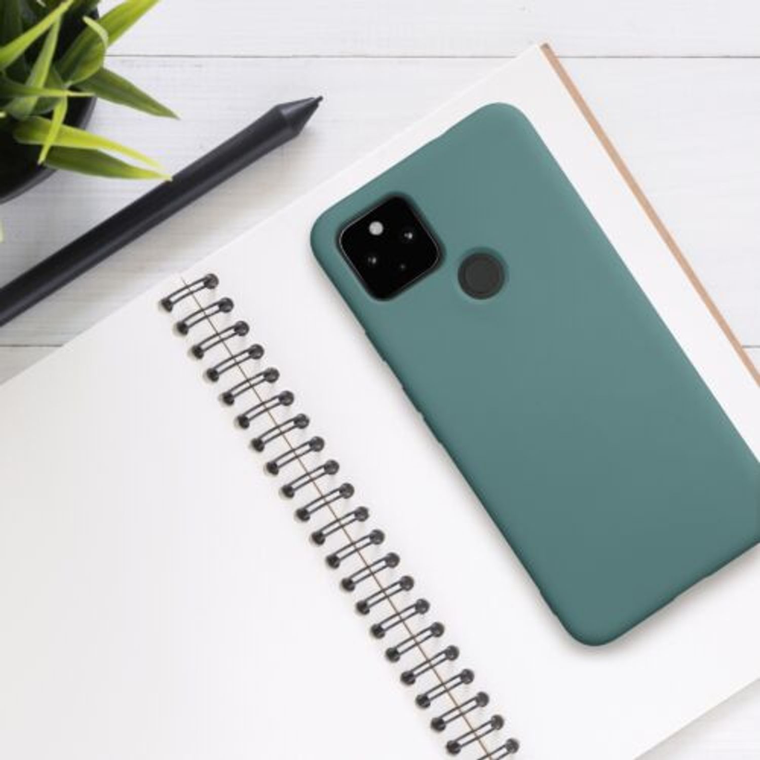 Husa pentru Google Pixel 4a 5G, Silicon, Verde, 53779.207 fotografia produsului View 3 L
