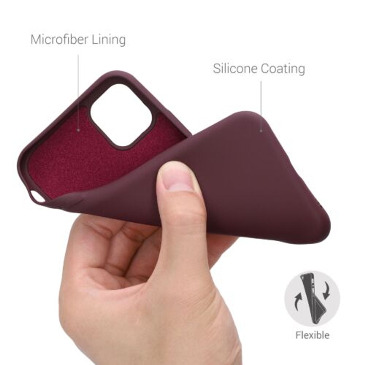Husa pentru iPhone 11, Silicon, Violet, 50791.190 fotografia produsului View 3 L