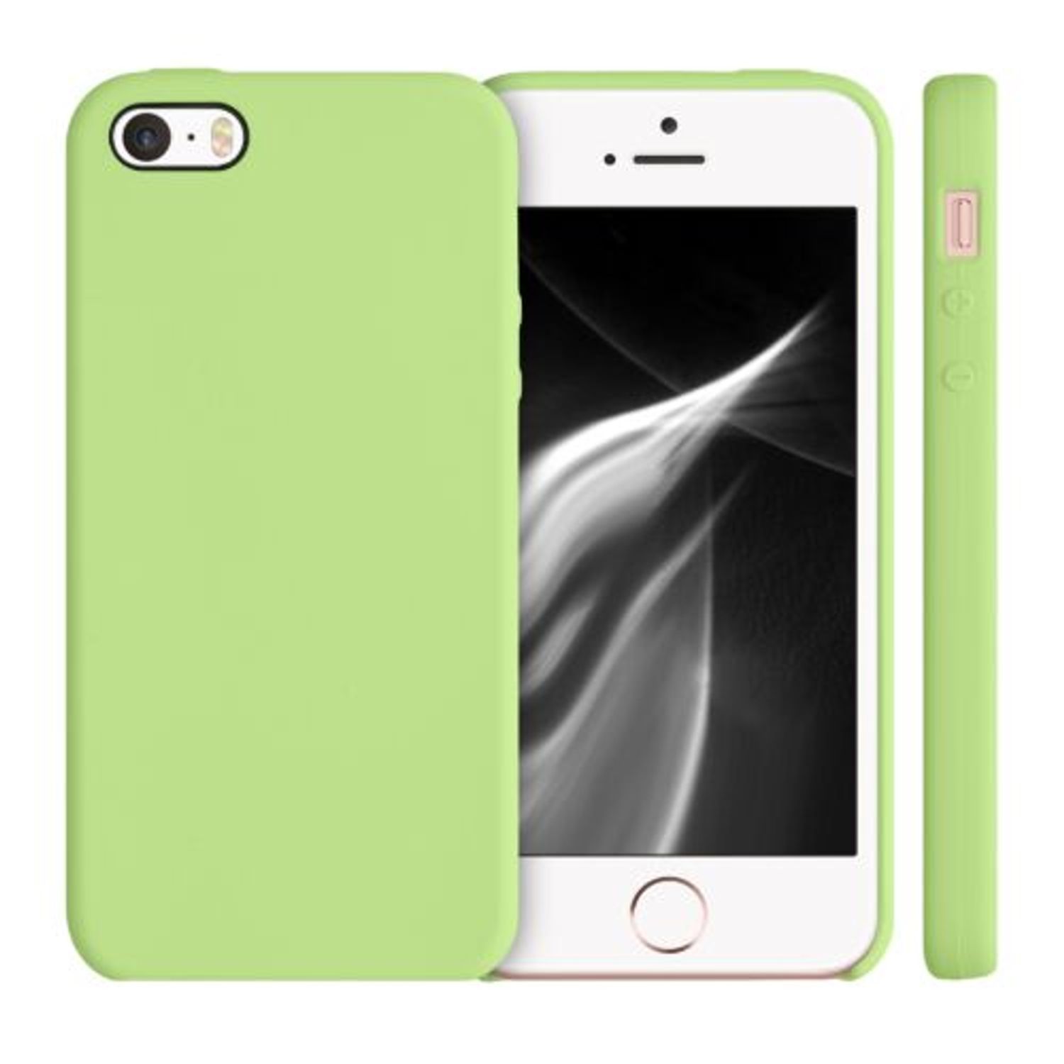 Husa pentru Apple iPhone 5/iPhone 5s/iPhone SE, Silicon, Verde, 42766.214 fotografia produsului View 2 L