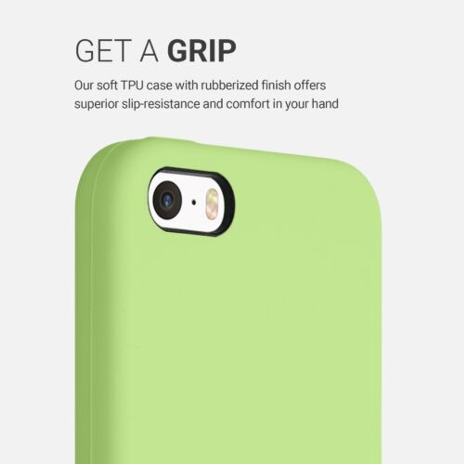 Husa pentru Apple iPhone 5/iPhone 5s/iPhone SE, Silicon, Verde, 42766.214 fotografia produsului View 4 L