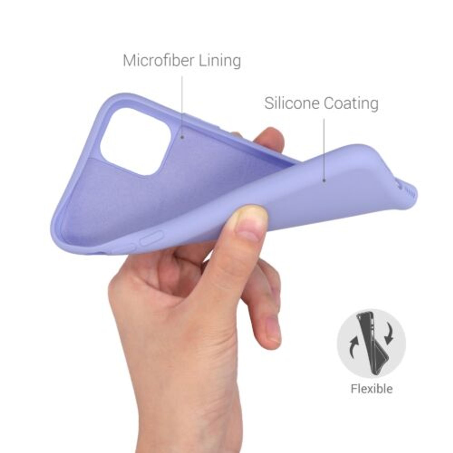 Husa pentru Apple iPhone 11, Silicon, Mov, 50791.139 fotografia produsului View 4 L