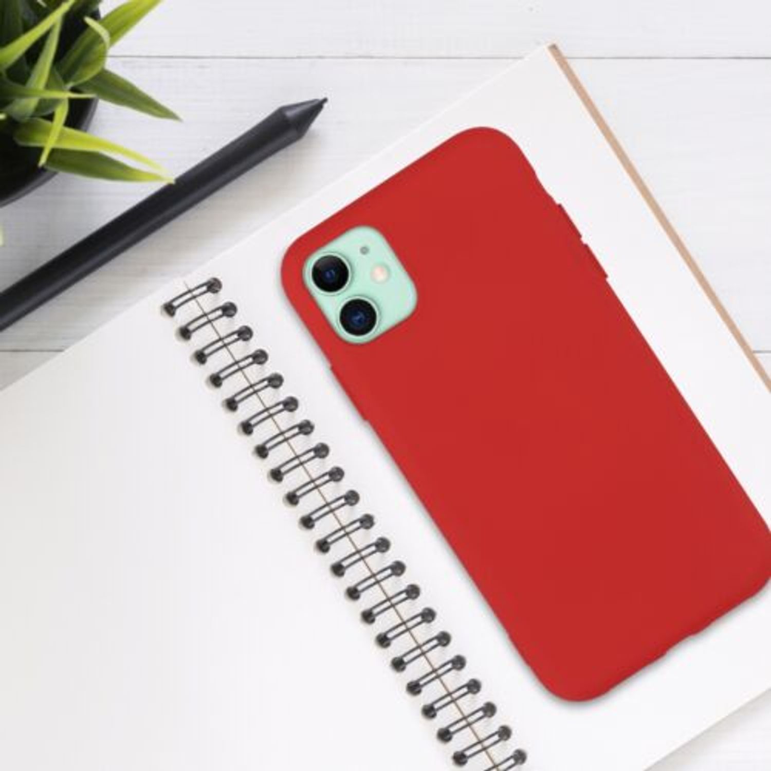 Husa pentru Apple iPhone 11, Silicon, Rosu, 50791.09 fotografia produsului View 3 L