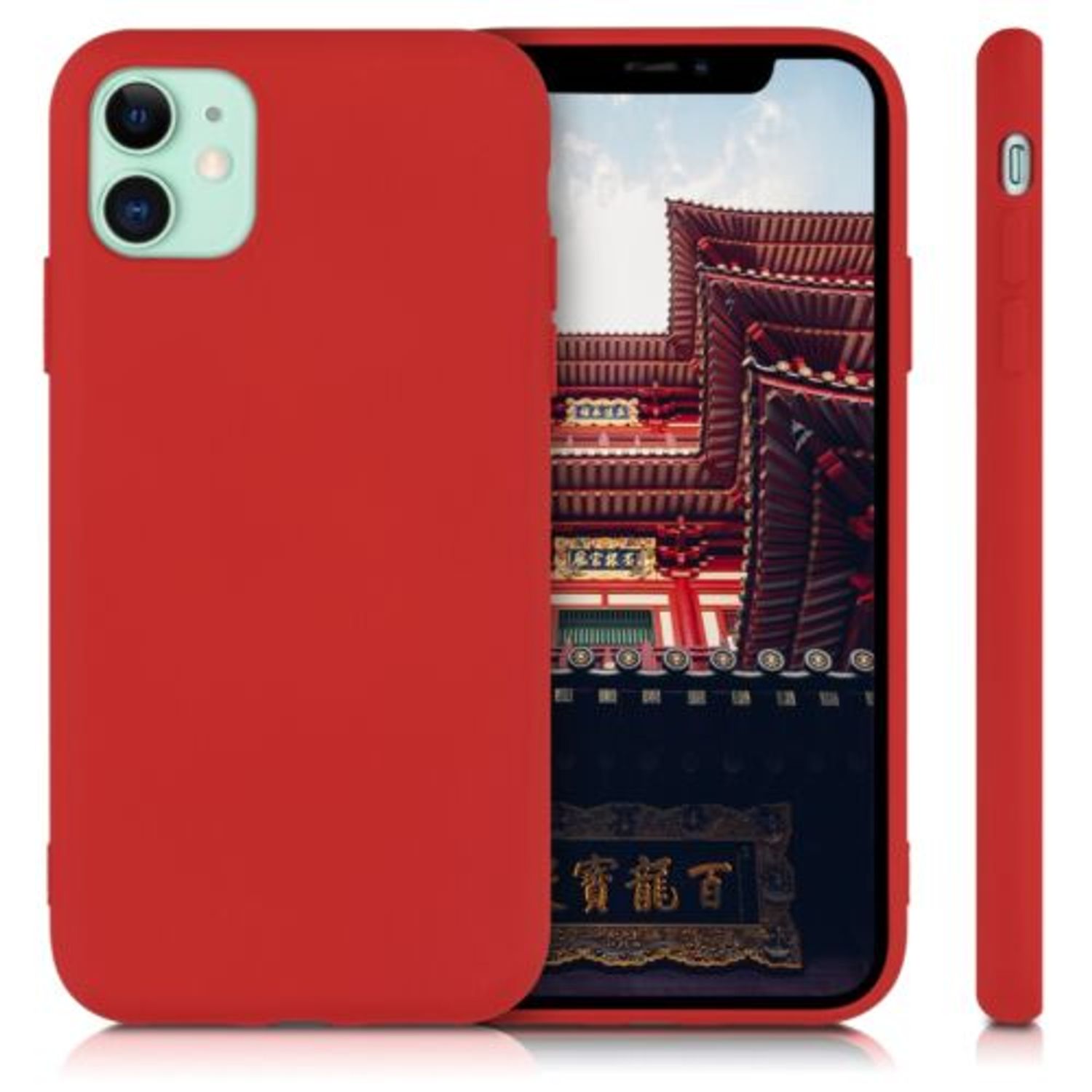 Husa pentru Apple iPhone 11, Silicon, Rosu, 50791.09 fotografia produsului View 2 L