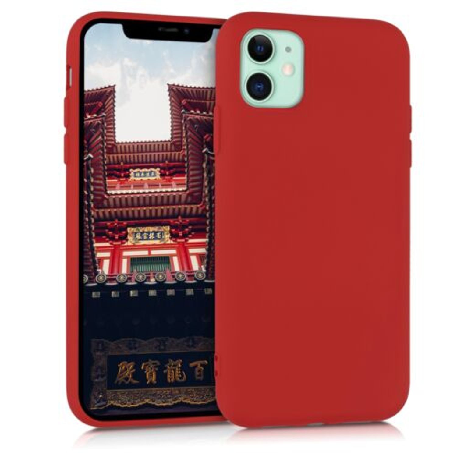 Husa pentru Apple iPhone 11, Silicon, Rosu, 50791.09 fotografia produsului