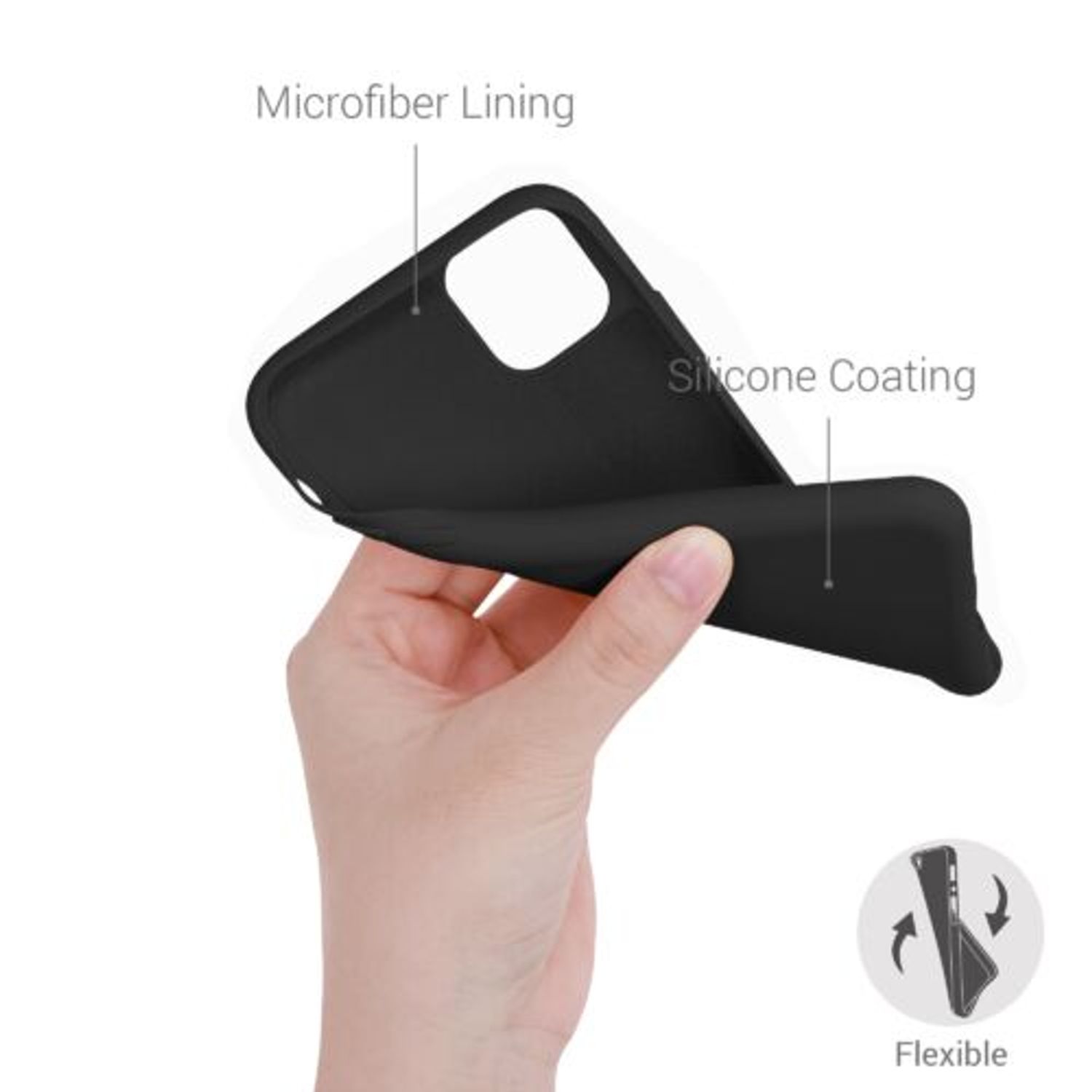 Husa pentru Apple iPhone 11, Silicon, Negru, 50791.47 fotografia produsului View 4 L