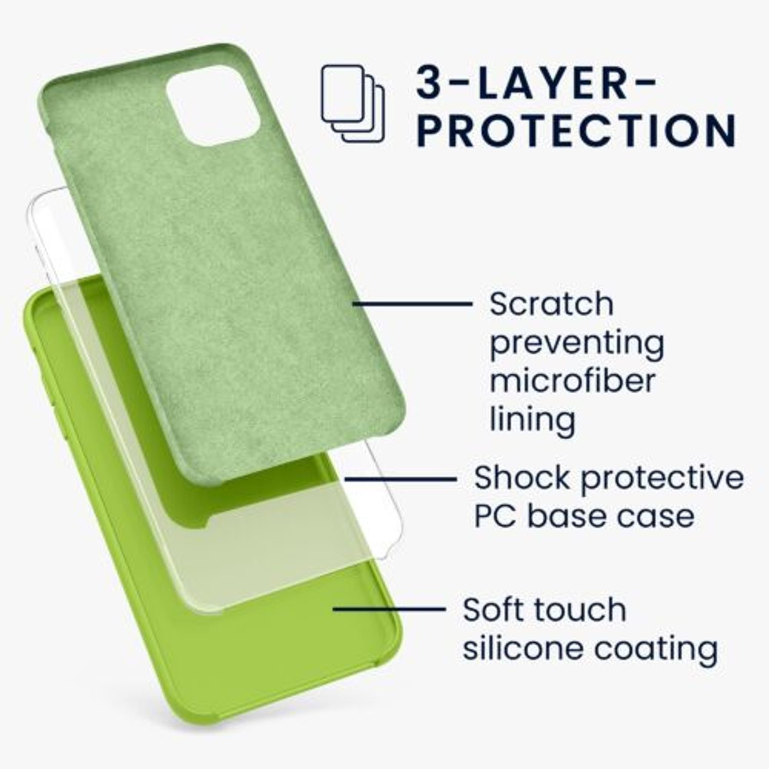 Husa pentru iPhone 11, Silicon, Verde, 49724.220 fotografia produsului View 6 L