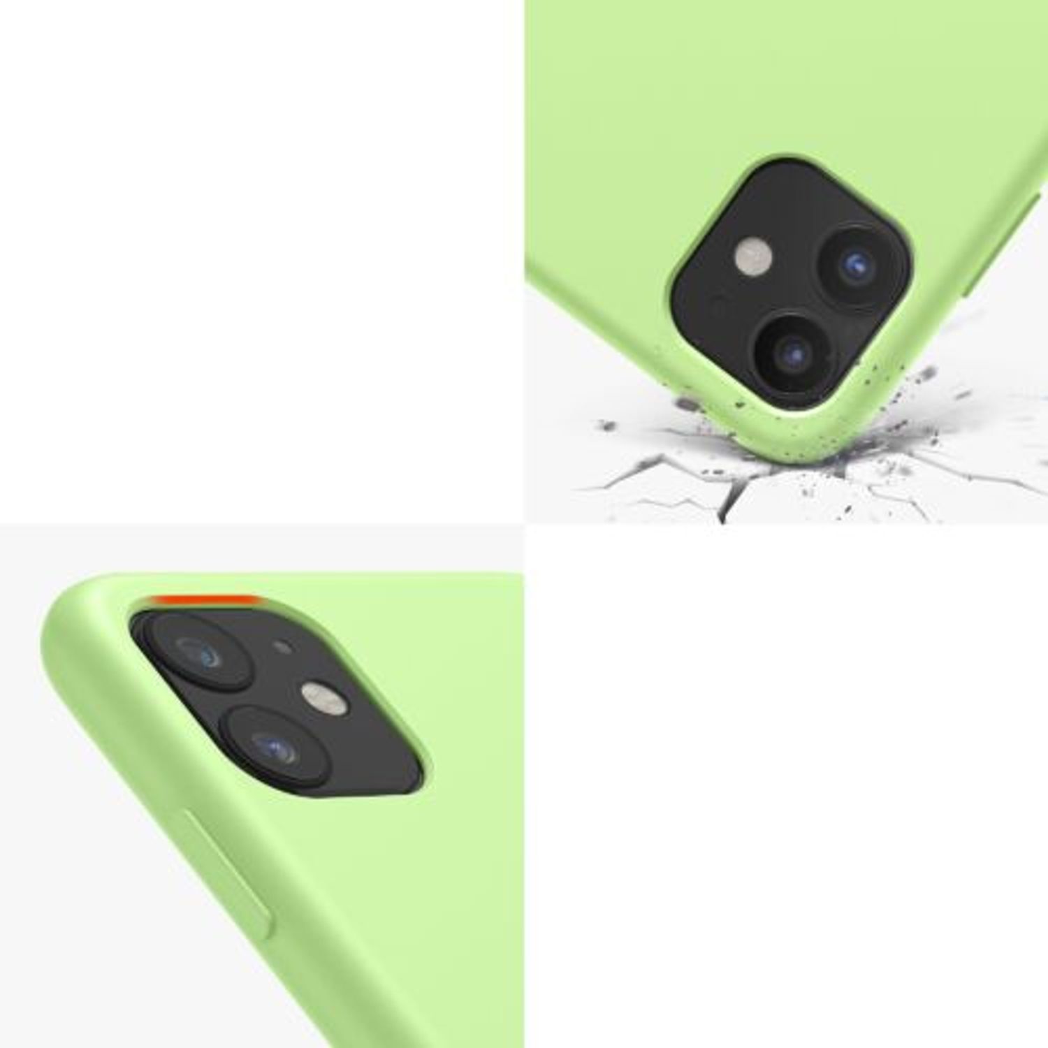 Husa pentru Apple iPhone 11, Silicon, Verde, 49724.214 fotografia produsului View 11 L