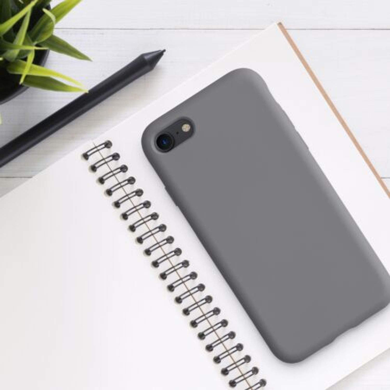 Husa pentru Apple iPhone 8/iPhone 7/iPhone SE 2, Silicon, Gri, 49979.155 fotografia produsului View 3 L