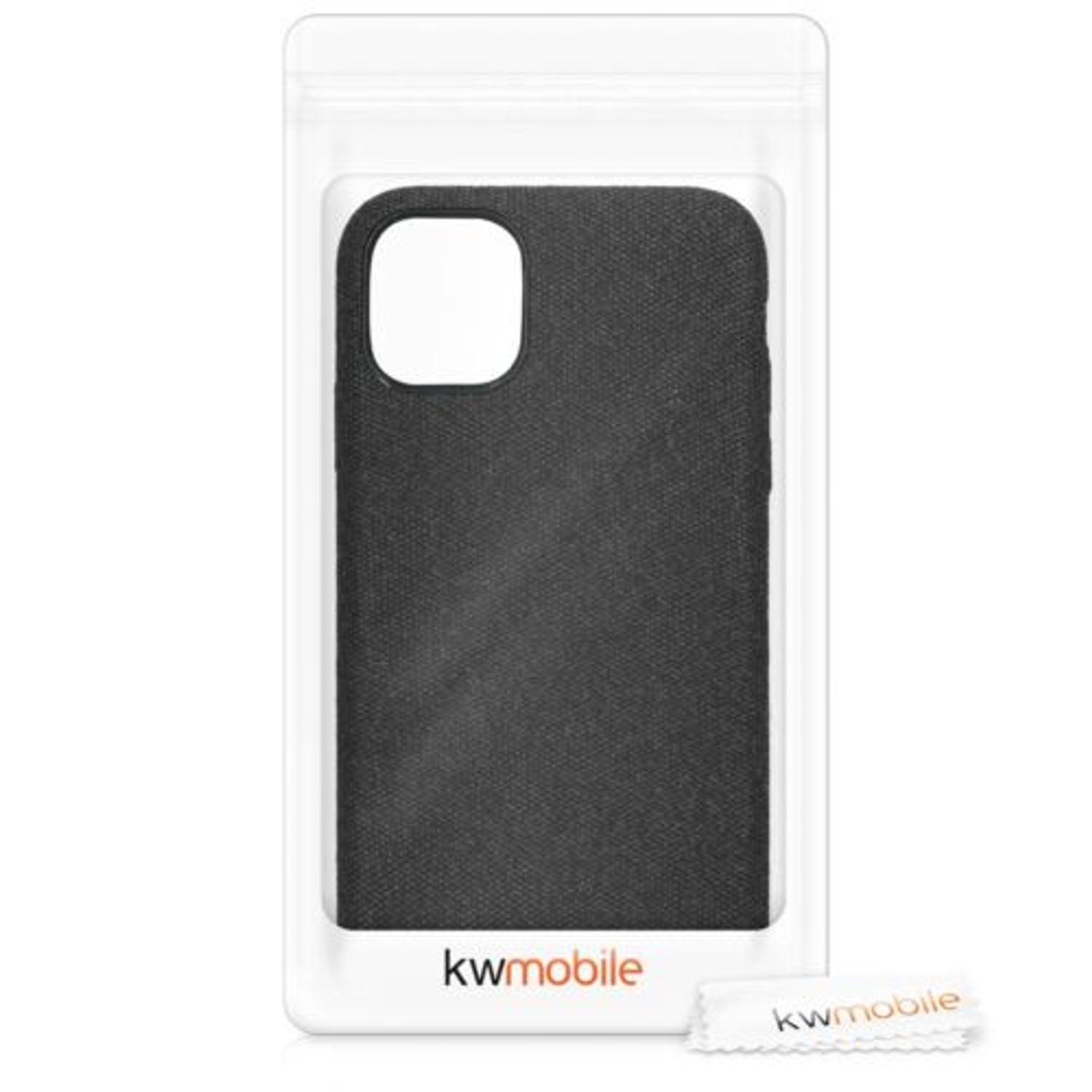 Husa pentru Apple iPhone 11, Textil, Negru, 49805.01 fotografia produsului View 8 L