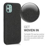 Husa pentru Apple iPhone 11, Textil, Negru, 49805.01 fotografia produsului View 6 S