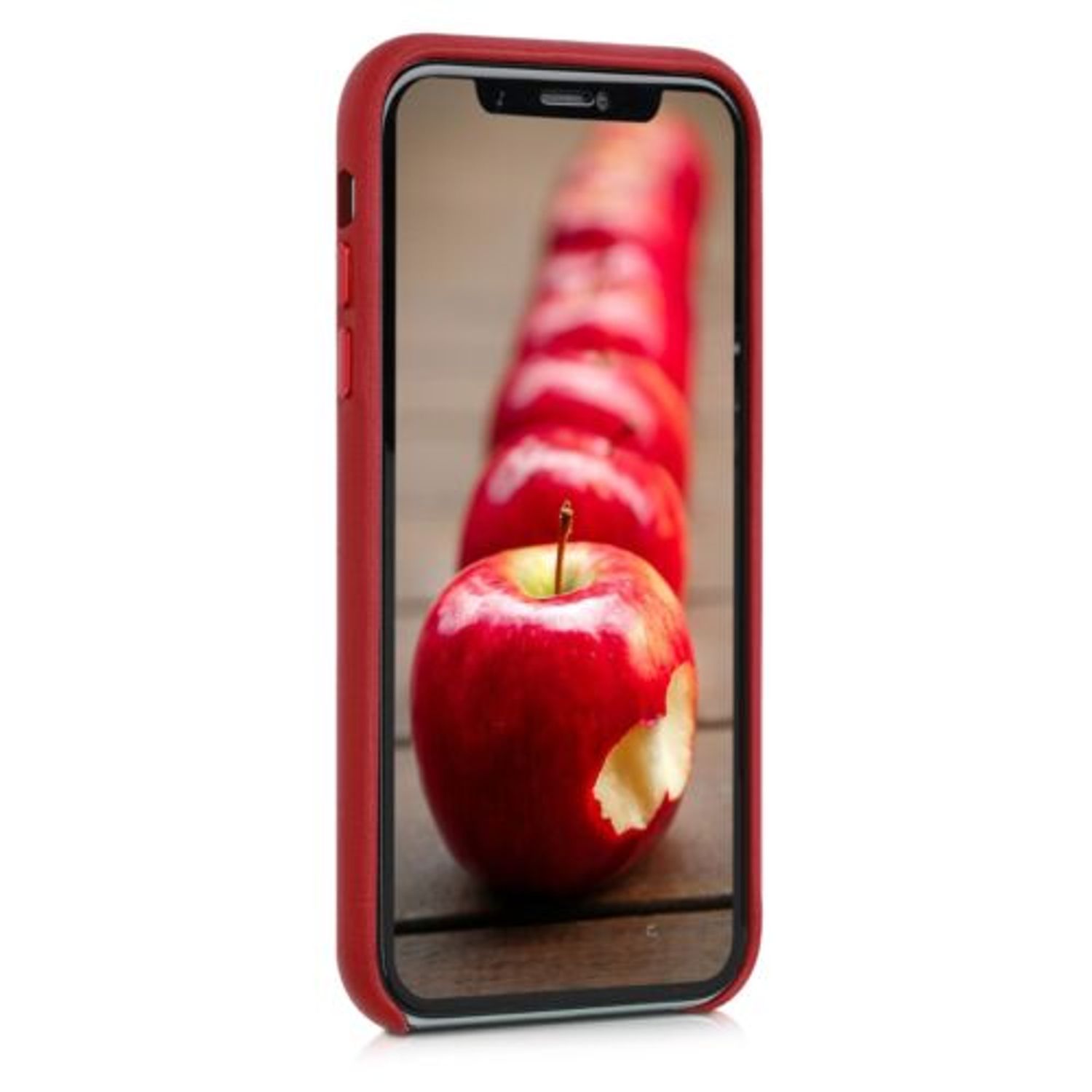 Husa pentru Apple iPhone 11, Piele naturala, Rosu, 49737.09 fotografia produsului View 3 L