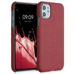 Husa pentru iPhone 11, Textil, Rosu, 55755.76 fotografia produsului