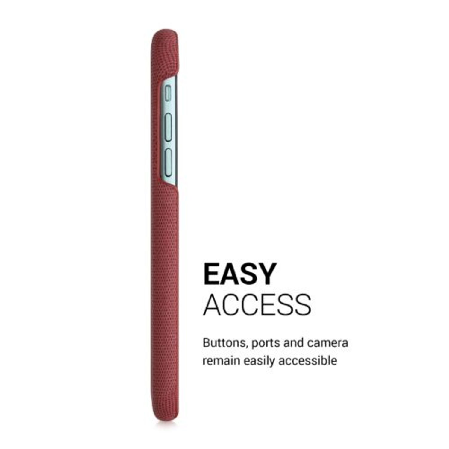 Husa pentru iPhone 11, Textil, Rosu, 55755.76 fotografia produsului View 4 L