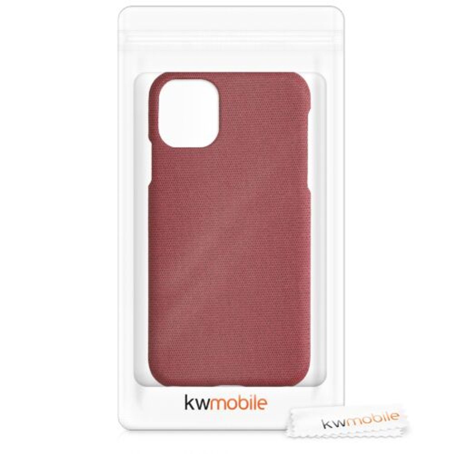 Husa pentru iPhone 11, Textil, Rosu, 55755.76 fotografia produsului View 9 L
