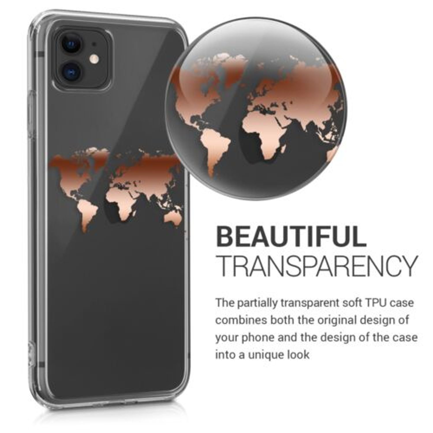 Husa pentru Apple iPhone 11, Silicon, Rose Gold, 49785.01 fotografia produsului View 4 L