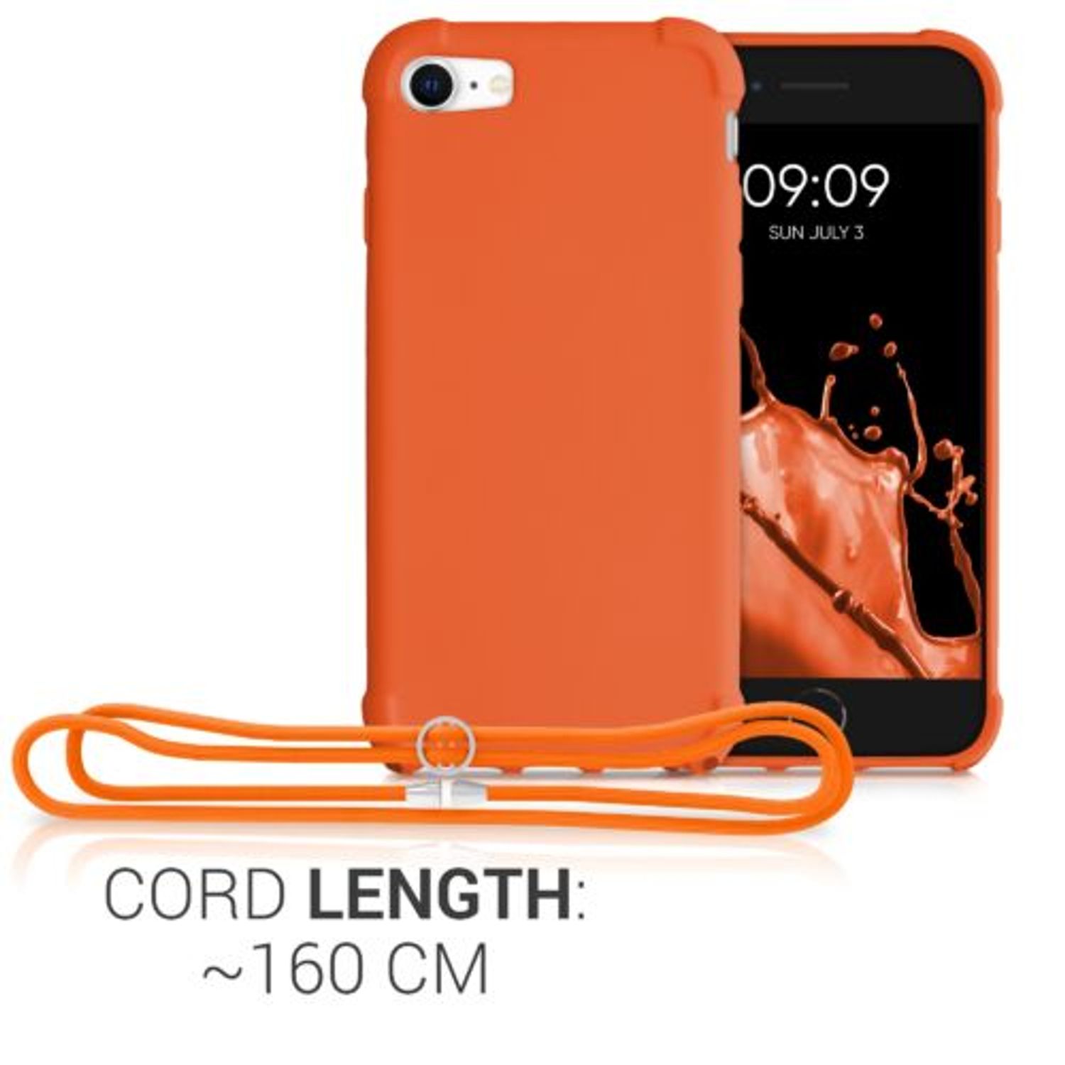 Husa pentru iPhone 8/iPhone 7/iPhone SE 2, Silicon, Portocaliu, 49920.150 fotografia produsului View 6 L