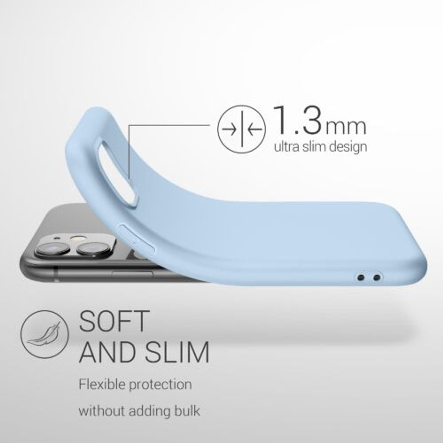 Husa pentru Apple iPhone 11, Silicon, Albastru, 49787.58 fotografia produsului View 10 L