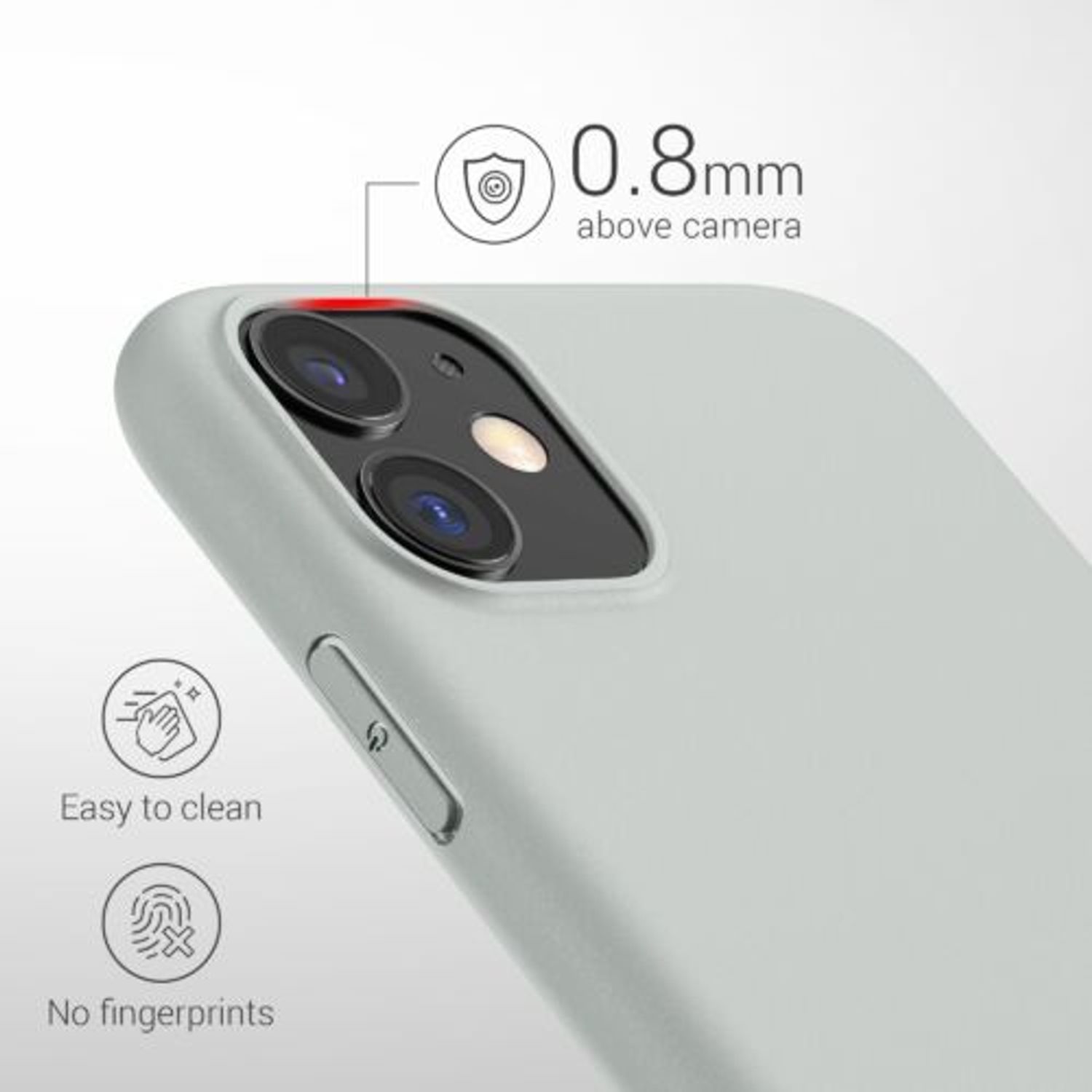 Husa pentru Apple iPhone 11, Silicon, Gri, 49787.70 fotografia produsului View 4 L