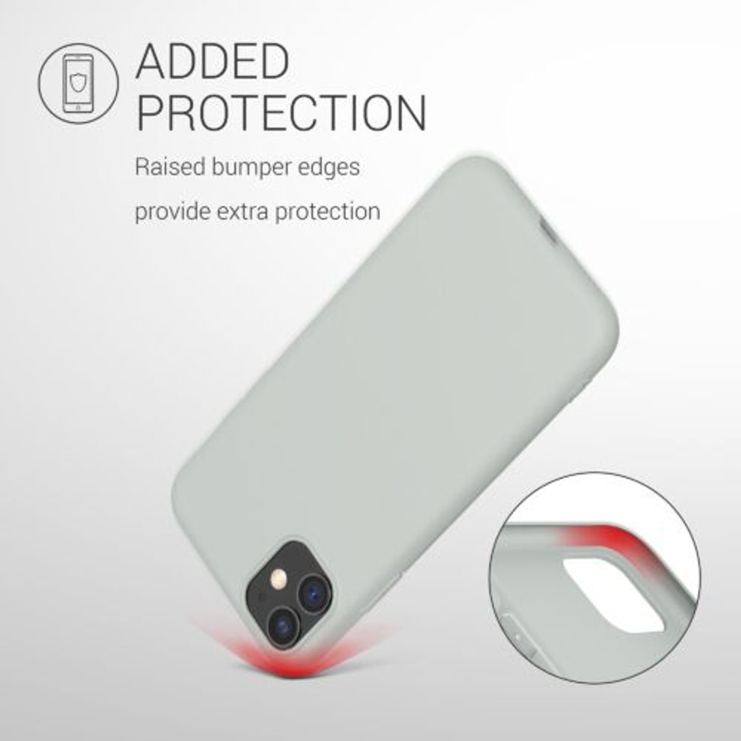 Husa pentru Apple iPhone 11, Silicon, Gri, 49787.70 fotografia produsului View 7 L