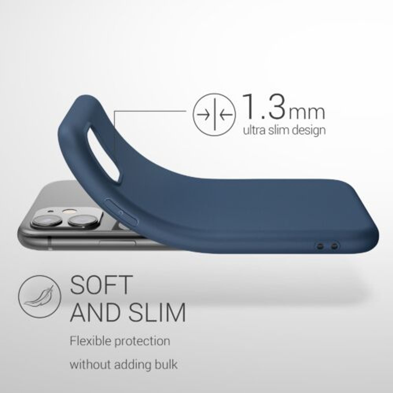 Husa pentru Apple iPhone 11, Silicon, Albastru, 49787.116 fotografia produsului View 3 L