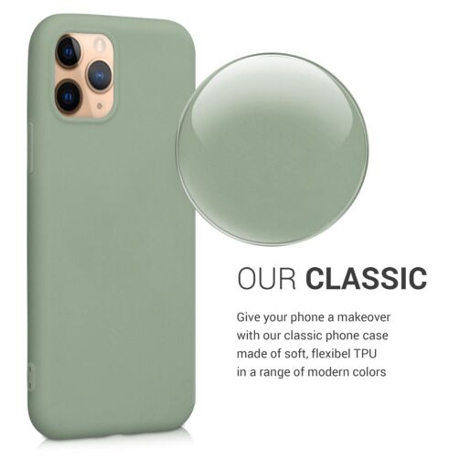 Husa pentru Apple iPhone 11 Pro, Silicon, Verde, 49788.172 fotografia produsului View 4 L