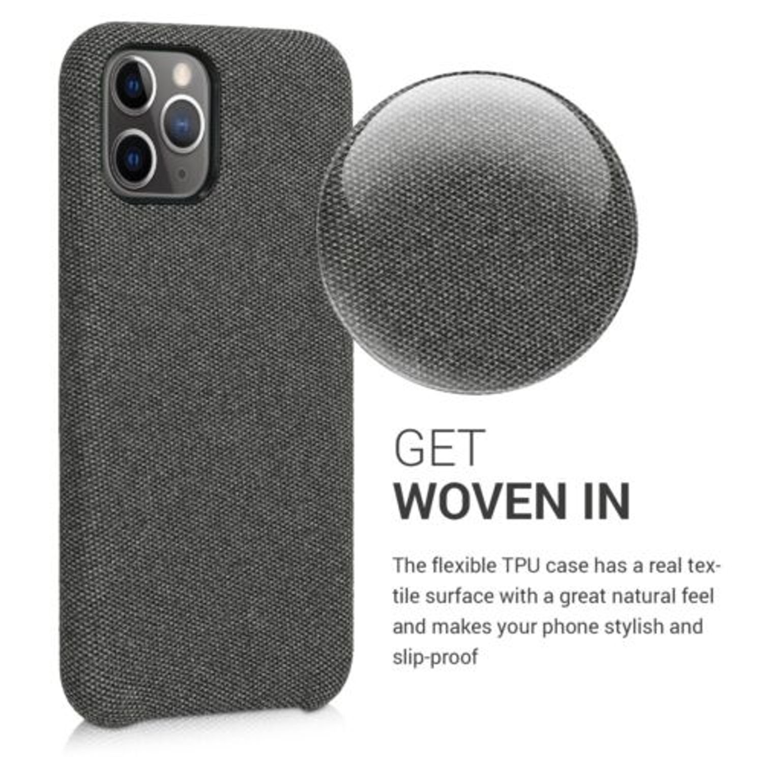 Husa pentru Apple iPhone 11 Pro Max, Textil, Gri, 49806.22 fotografia produsului View 5 L