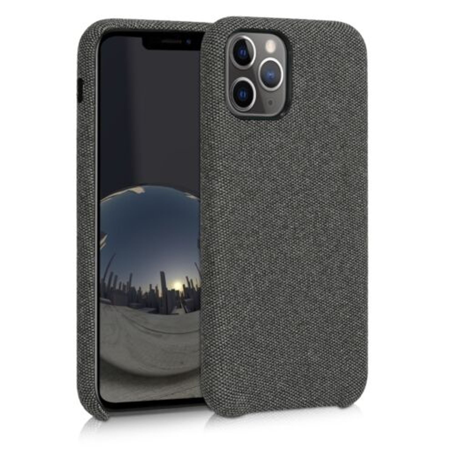 Husa pentru Apple iPhone 11 Pro Max, Textil, Gri, 49806.22 fotografia produsului