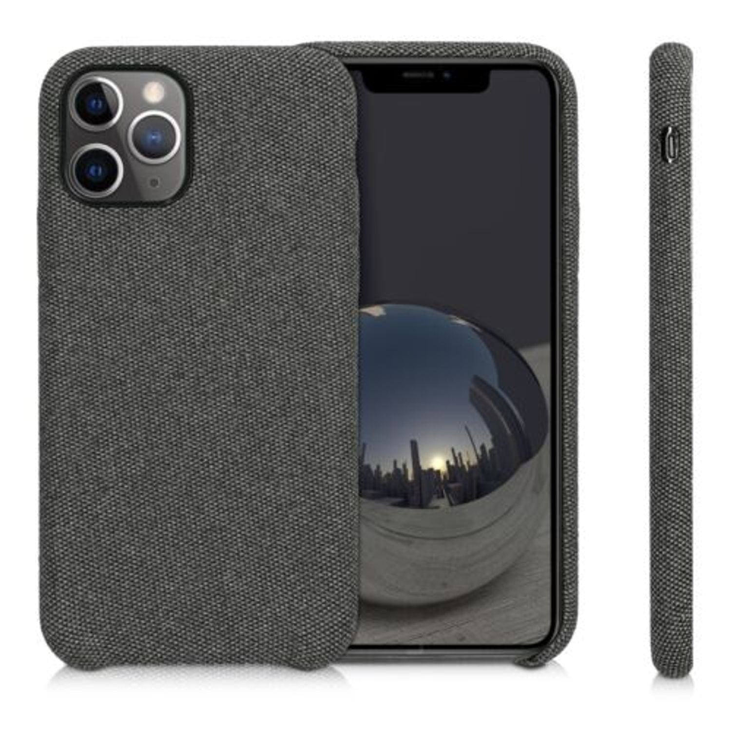 Husa pentru Apple iPhone 11 Pro Max, Textil, Gri, 49806.22 fotografia produsului View 2 L