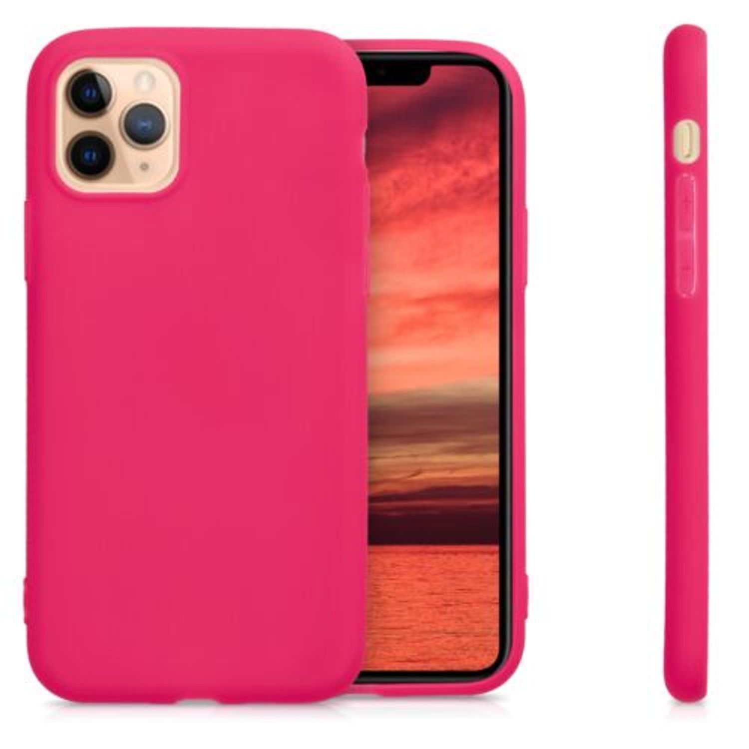 Husa pentru iPhone 11 Pro Max, Silicon, Roz, 49782.77 fotografia produsului View 2 L