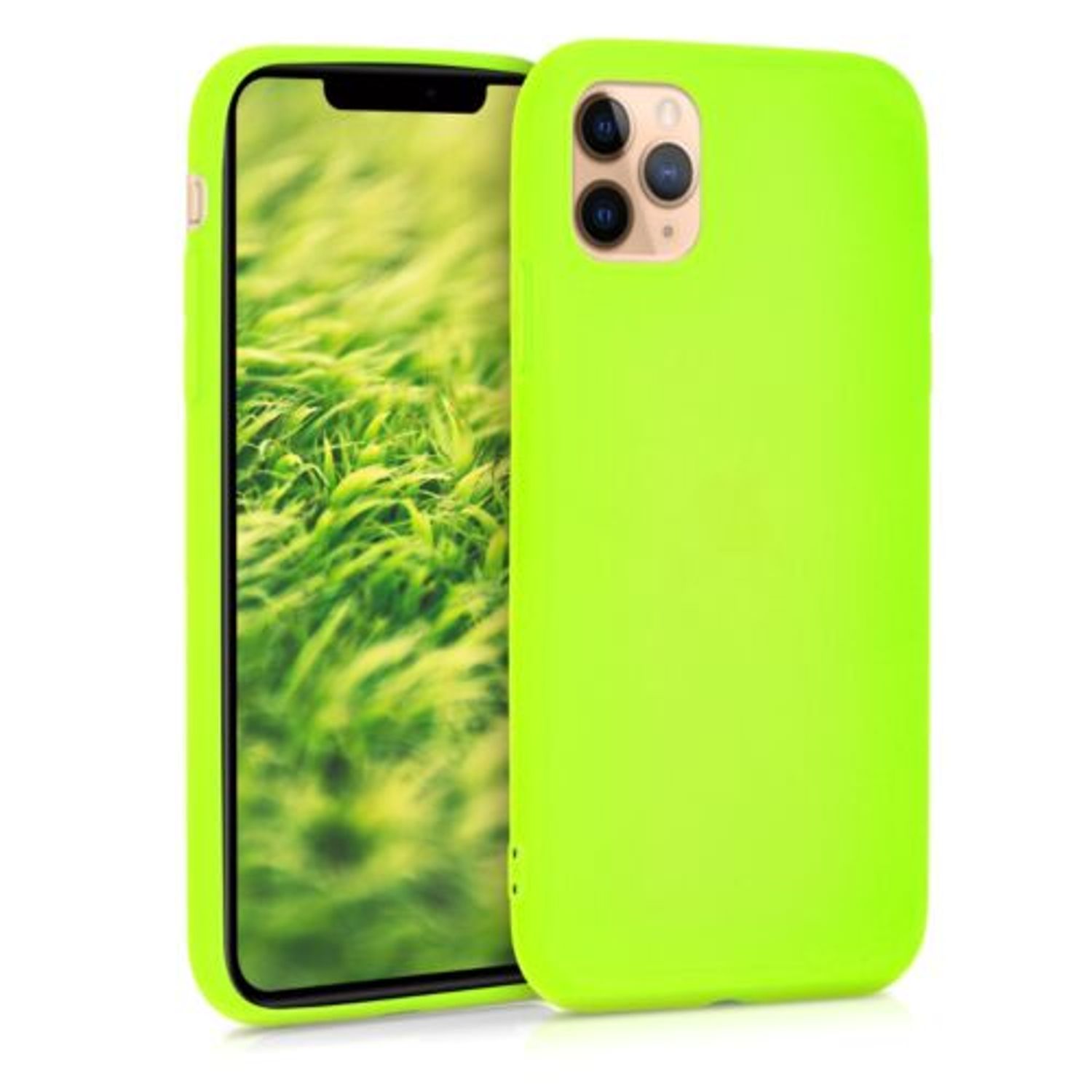 Husa pentru Apple iPhone 11 Pro Max, Silicon, Galben, 49782.75 fotografia produsului