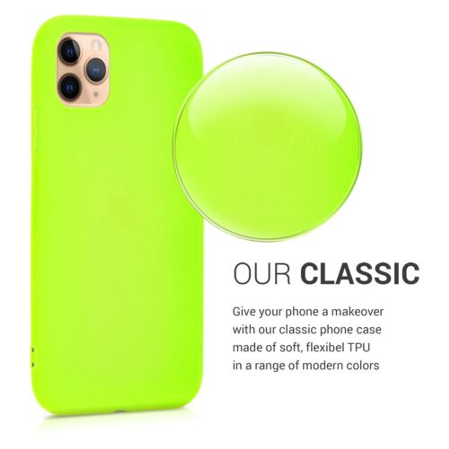 Husa pentru Apple iPhone 11 Pro Max, Silicon, Galben, 49782.75 fotografia produsului View 4 L