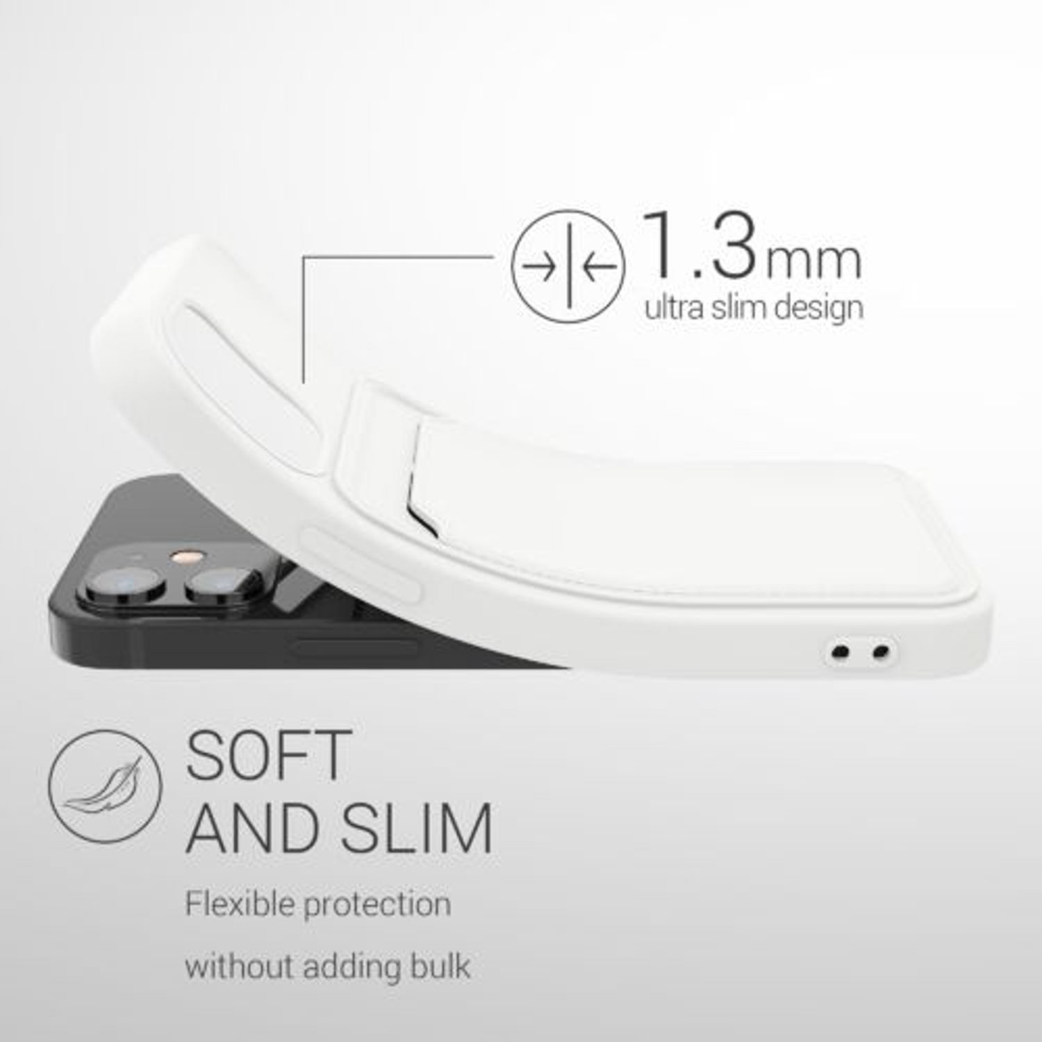 Husa pentru iPhone 12 Mini, Silicon, Alb, 55111.02 fotografia produsului View 6 L