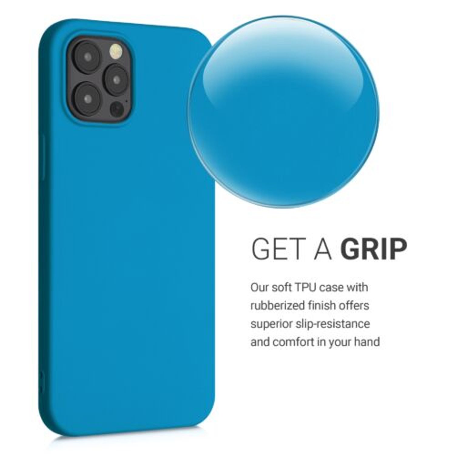 Husa pentru iPhone 12 Pro Max, Silicon, Albastru, 52714.224 fotografia produsului View 3 L