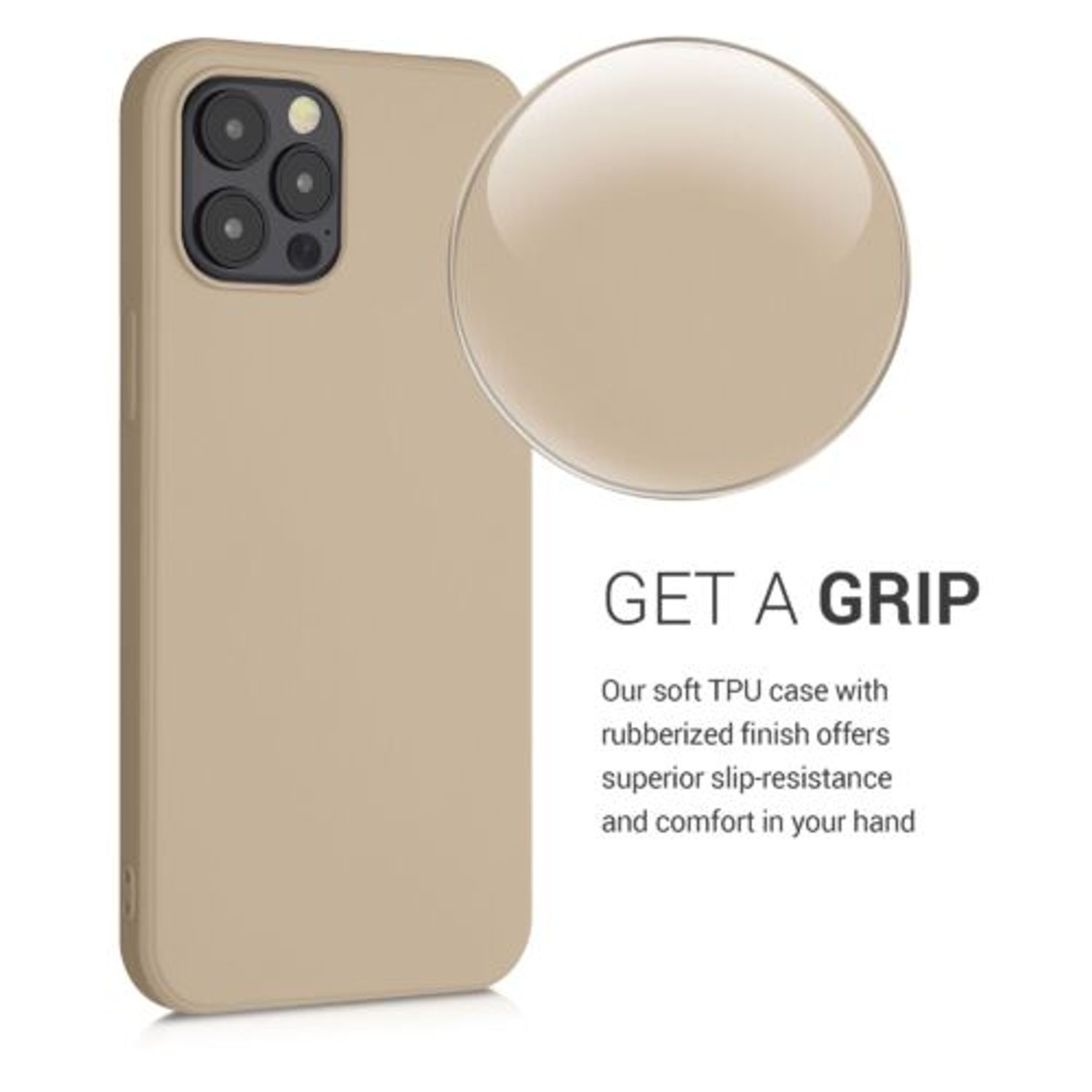 Husa pentru Apple iPhone 12 Pro Max, Silicon, Crem, 52714.10 fotografia produsului View 5 L