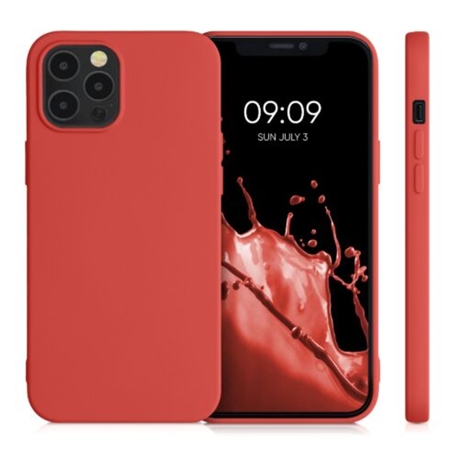 Husa pentru iPhone 12 Pro Max, Silicon, Rosu, 52714.218 fotografia produsului View 2 L
