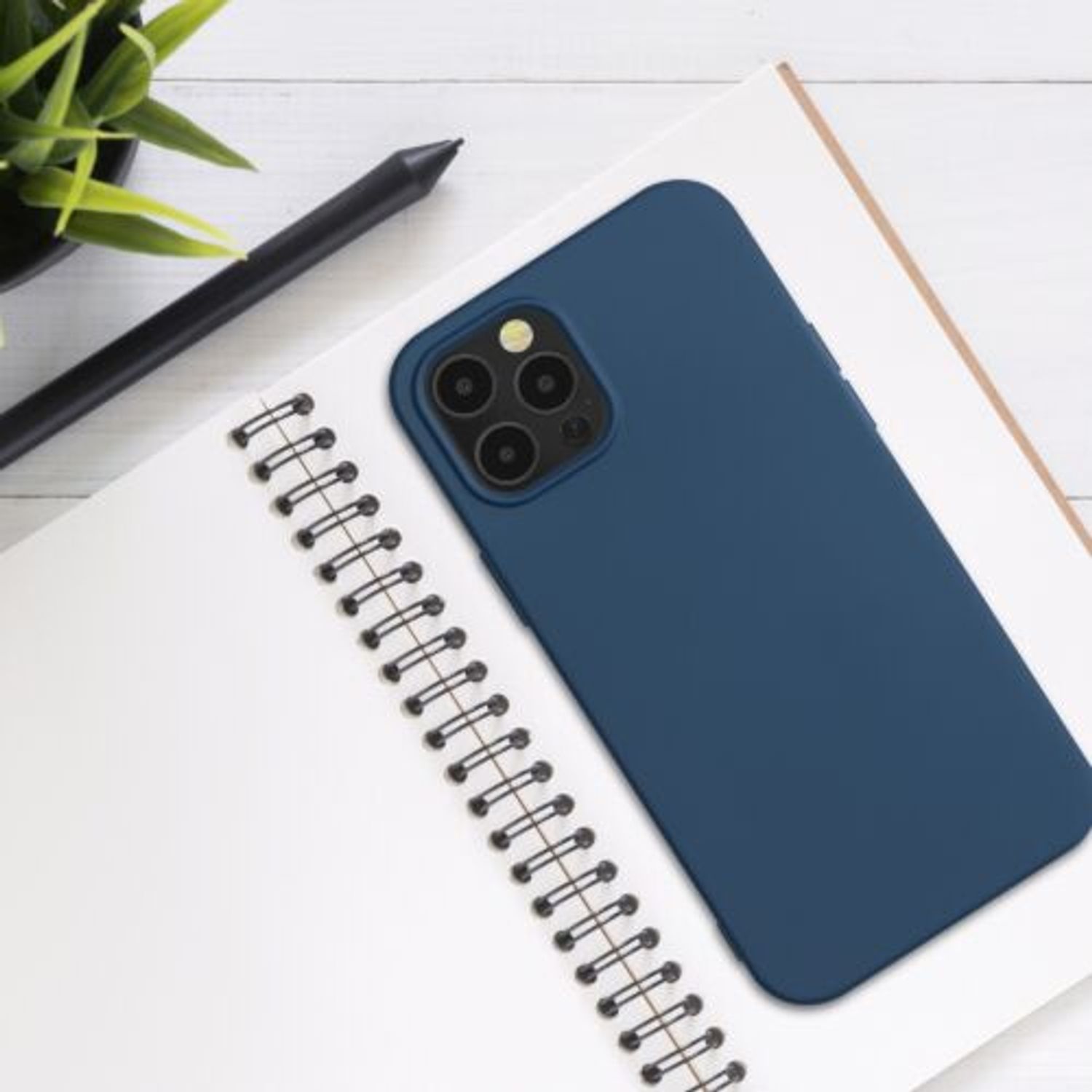 Husa pentru Apple iPhone 12 Pro Max, Silicon, Albastru, 52714.17 fotografia produsului View 3 L