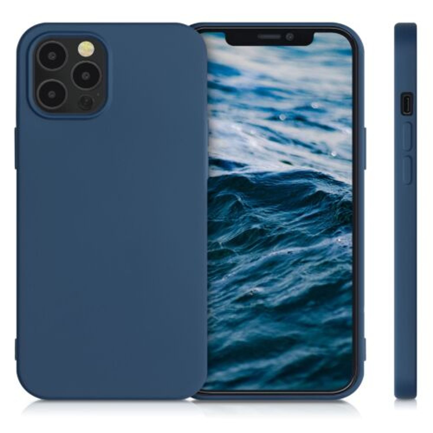 Husa pentru Apple iPhone 12 Pro Max, Silicon, Albastru, 52714.17 fotografia produsului View 2 L