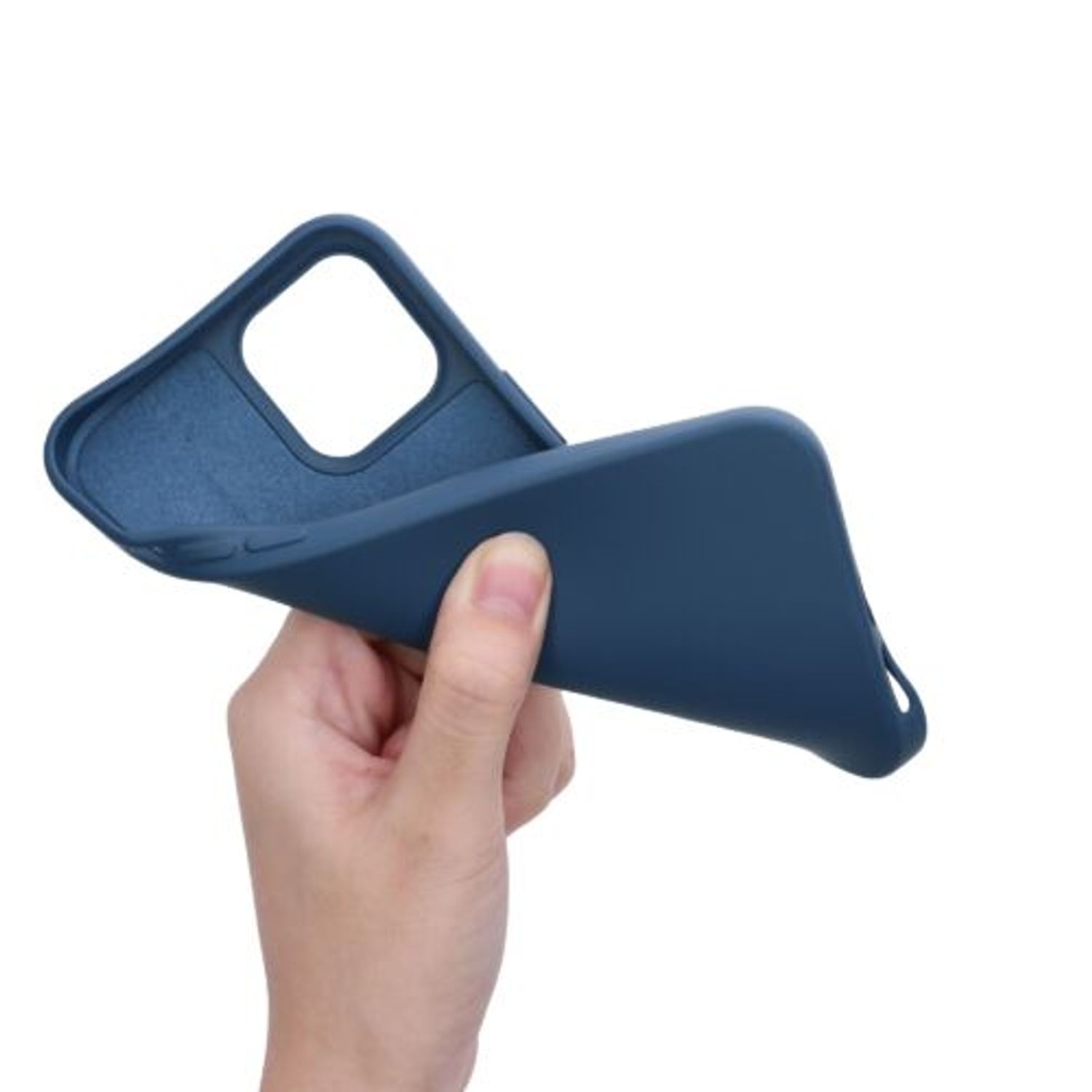 Husa pentru Apple iPhone 12 Pro Max, Silicon, Albastru, 52714.17 fotografia produsului View 8 L