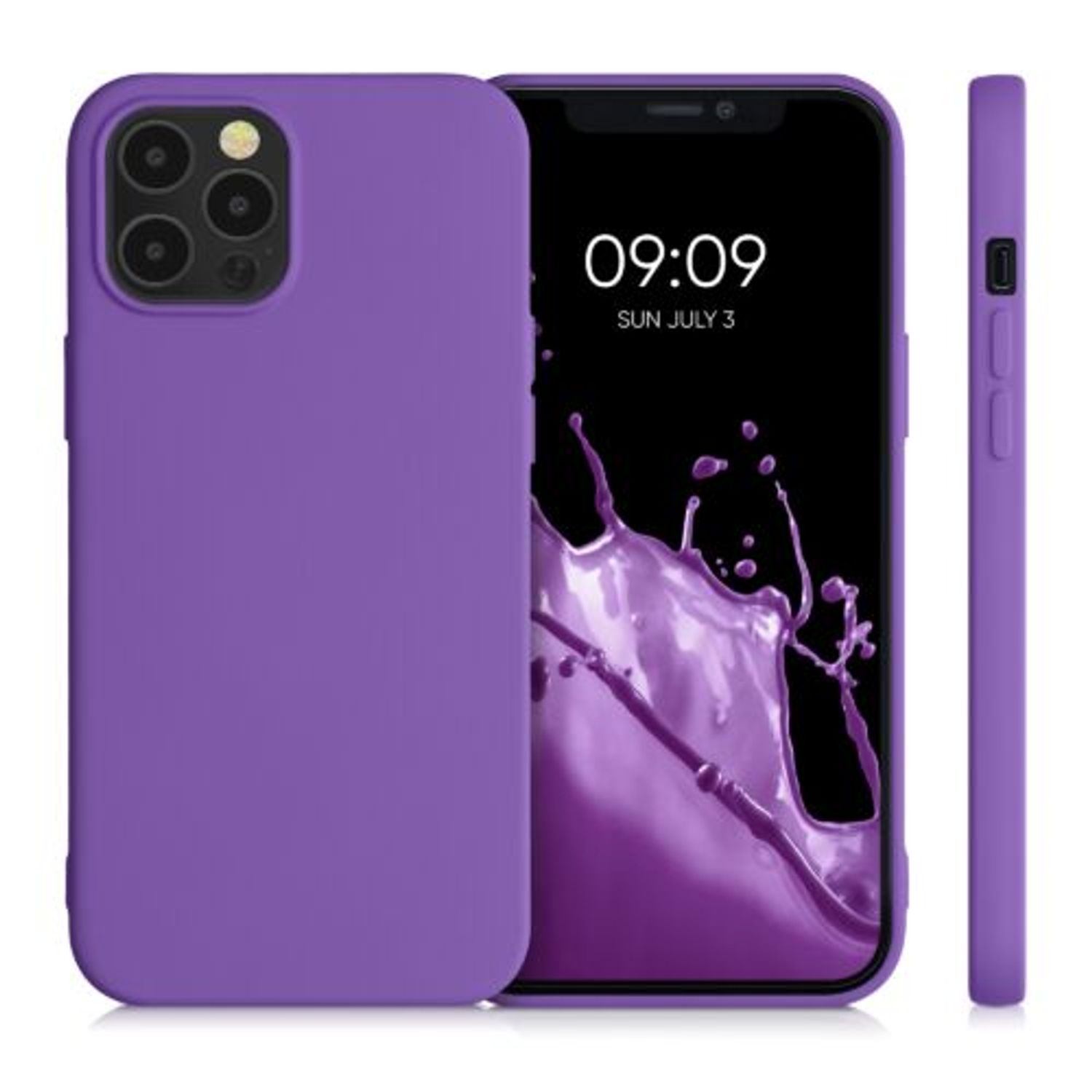 Husa pentru iPhone 12 Pro Max, Silicon, Mov, 52714.221 fotografia produsului View 2 L